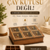 6 Bölmeli Şeffaf Kapaklı Premium İkram Kutusu ve Masaüstü Organizer