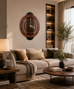 Yaşam Tohumu Model Dekoratif Duvar Saati – 60 × 50 cm