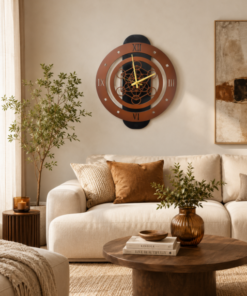 Metatron Küpü Model Dekoratif Duvar Saati – 60 × 50 cm