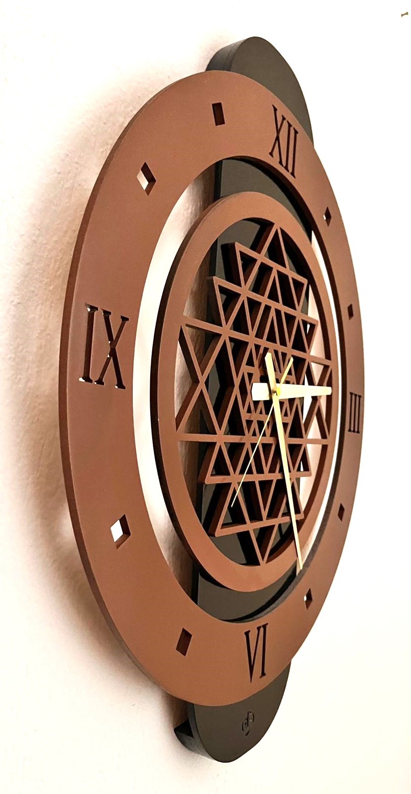 Sri Yantra Model Dekoratif Duvar Saati – 60 × 50 cm - Görsel 5