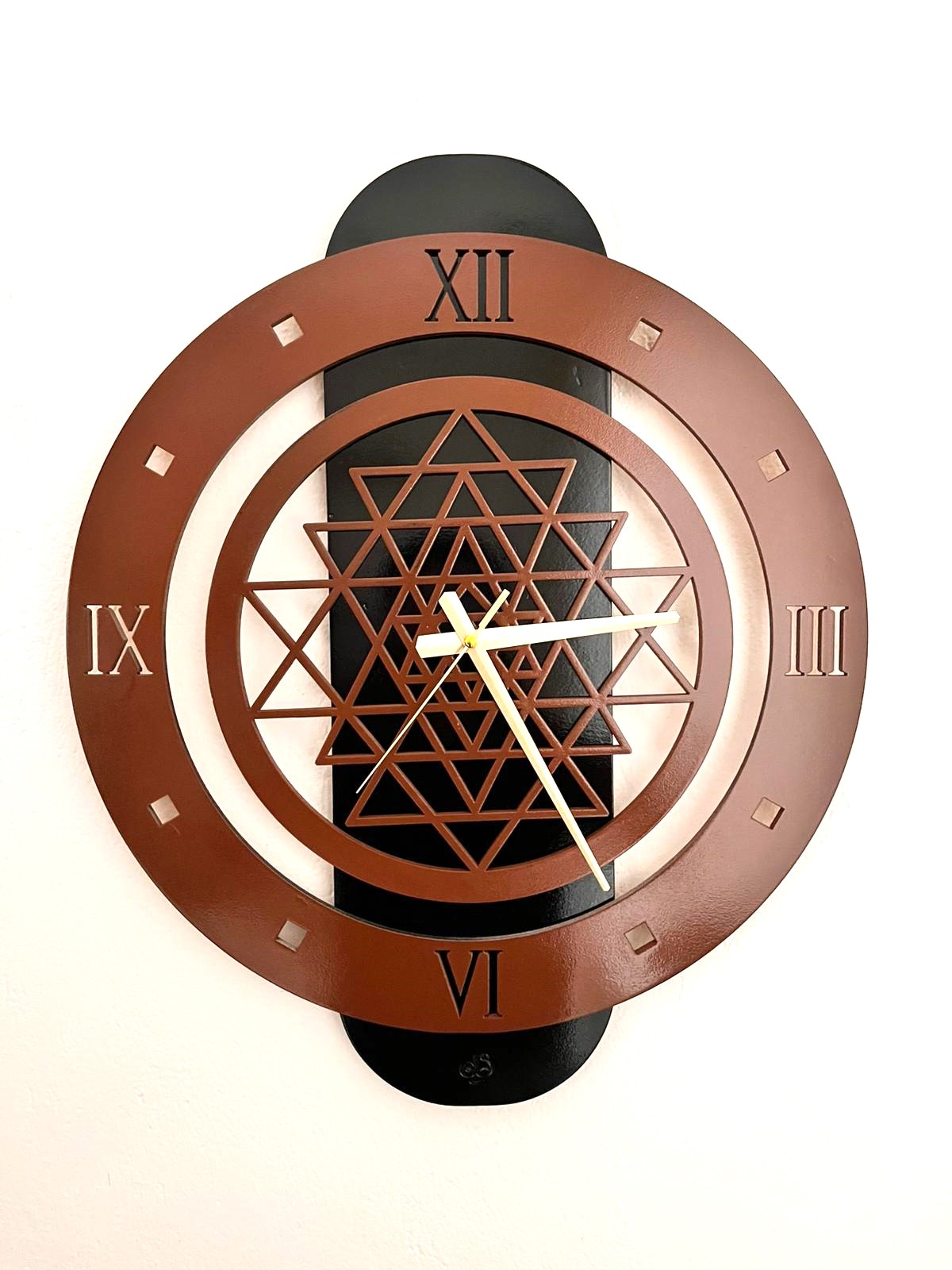 Sri Yantra Model Dekoratif Duvar Saati – 60 × 50 cm - Görsel 6