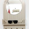ECO Serisi Krem Çıtalı Aynalı Anahtarlık Organizer – 32x52 cm